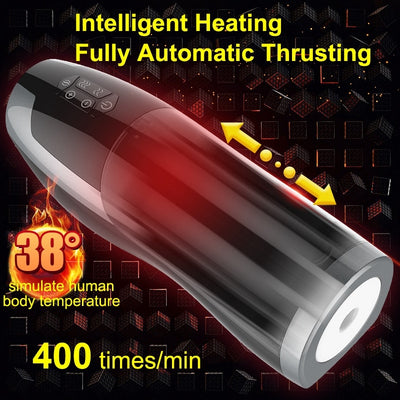 Electric Piston Male Masturbator Voice Interaction Heating Automatic 6 Telescopic Modes Masturbation Cup Sex Toys for Adults Men