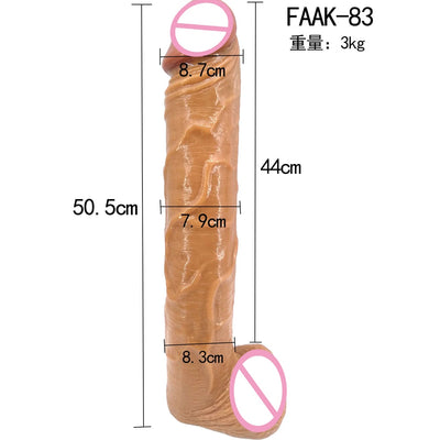 19.8in huge dildo massive cock giant penis brown female maturbator sex toys clit anal massage