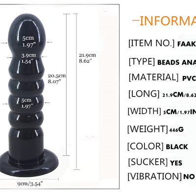 Anal Plug Suction Black Dildo Sex Toys for Women Men Fake Penis  Anus Massage Balls Butt Plug Sex Shop Flexible Dick