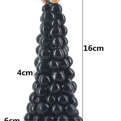 Big Anal Plug Like Xmas Tree Grape Design Beads Anal Sex Toys Big Anal Dildo Black Dildo Stuffed Stopper Anus Massage