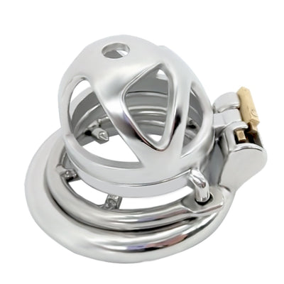 Male Chastity Devices Stainless Steel Cock Cage with Anti-Shedding Ring Lockable Sex Toys for Men Penis Cock Lock