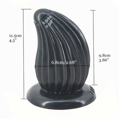 Newest Anal Plug with Suction Cup Ribbed Surface Anal Dildo Shell Design Curved Butt Plug Lesbian Gay Masturbate Sex Toys