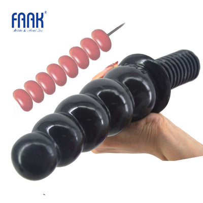 Anal Sex Toys Beads Dildo Big Dong Anal Plug Screw Handle Butt Plug Huge Penis 2.36" Thick 11.2"long Dick Anal Dildo