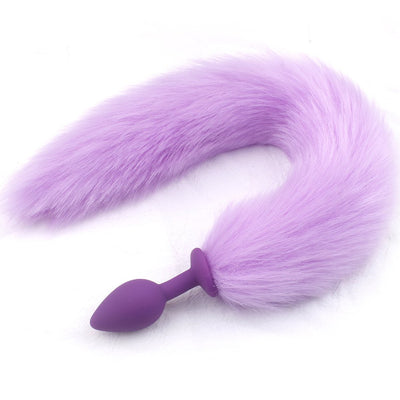 Faux Fox Tail Butt Anal Plug Erotic Role Play Toy Surface Soft Silicone Anal Sex Toys for Women Couples Adult Sex Games Products