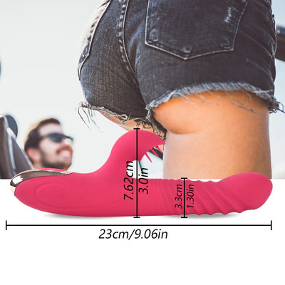 Heating Dildo Vibrator 10 Modes G Spot Vagina Massager Woman Masturbation AV Stick Tongue Double Vibrators Oral Sex Erotic Toys