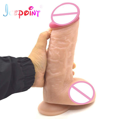 Size 25*6.5cm Huge Thick Flesh Dildo, Realistic Penis Large Dong Big Cock Dick Adult Women Erotic Insert Sex Products