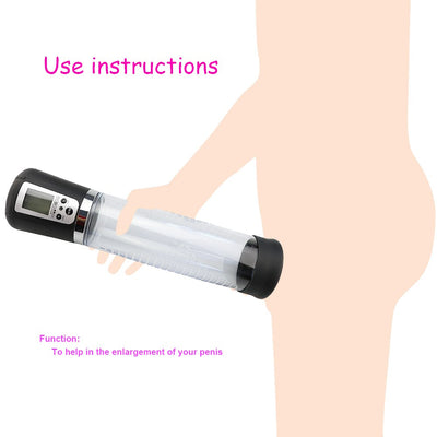 LCD Display Automatic Penis Pump Penis Enlargement USB Charging Male Enhancement  Extender Sex Toys for Men Delayed Ejaculation