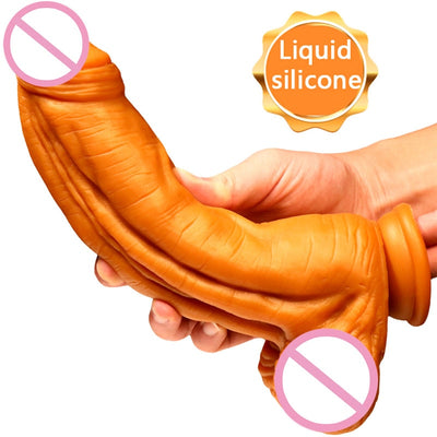 Latest Version Huge Dildo Super Soft Realistic Penis Dick Dildo Female Masturbator Double-layer Silicone Suction Cup Dildos For