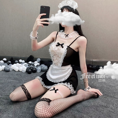 Lingerie Sexy Hot Erotic Anime Cosplay Costumes French Apron Maid Servant Babydoll Mini Dress Uniform Fetish Lingerie Wear