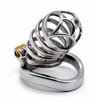 Male Chastity Devices Stainless Steel Cock Cage for Men Cock Lock Bondage Adult Product Metal Chastity Belt Penis Ring Sex Toys