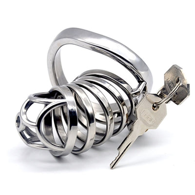 Male Chastity Devices Stainless Steel Cock Cage for Men Cock Lock Bondage Adult Product Metal Chastity Belt Penis Ring Sex Toys