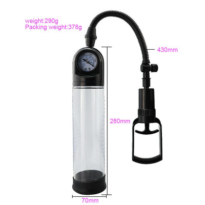 Male Personal Care Manual Penis Pump Air Vacuum Penis Extender Enlargement Men Dick Erection Assisting Massage Enhancer Device