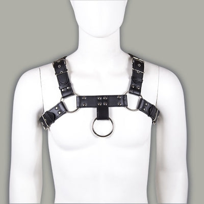 Men's Sexy Bondage PU Leather Belt Chest Harness Buckles Fetish Clubwear Adults Sex Toys for Male