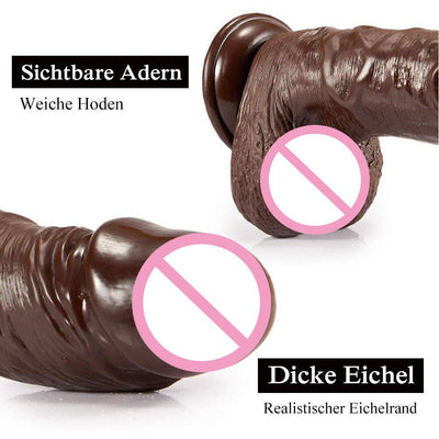 Realistic Silicone Dildo Large Dildo Sex Toys for Women with Thick Glans with Powerful Suction Cup Stiff Cock