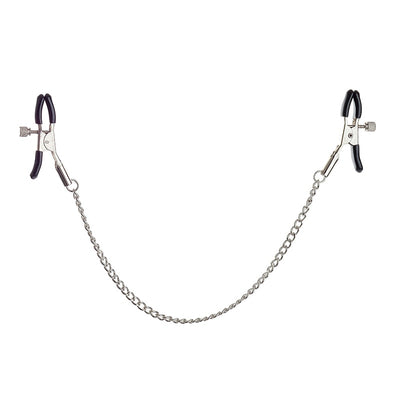 New Sexy toy Nipple Clamps Chain Set Masturbation Clamps With 1pcs Stainless Steel Chain Breast Clamp Sex Toy size Adjustable