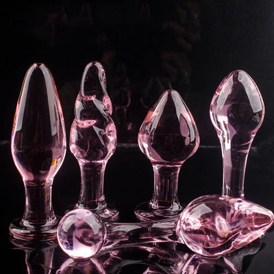 Pink Glass Anal Plug for Women Butt Plugs Penis Nightlife Anus Dildo Adult Masturbation Adult Gay Sex Toys Lover Gifts