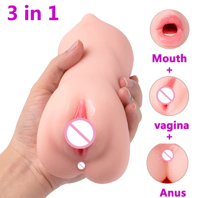 Pocket Pussy Realistic Silicone Real Sex Virgin Cup Sex Shop Fake Erotic Men Pleasure Male Masturbator Vagina Sex Toys for Men
