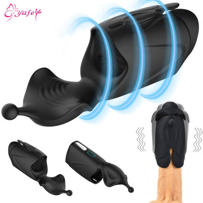 Powerful Vibrator Glans Massager Penis Stimulation Penis Delay Trainer Male Masturbator Sex Machine Sex Toys for Men Adults