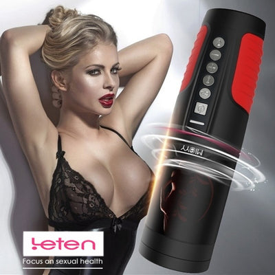 Rotation Telescopic Male Masturbator Intelligent Voice Electric Blowjob Deep Throat Mouth Adult Product Oral Sex Toys for Man