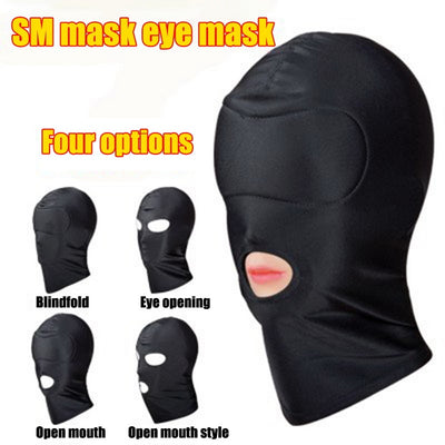 SM Bondage Sexy Headgear Erotic Toys Black Slave Restraint Hood Adult Sex Toys Soft Head Mask BDSM for Couples