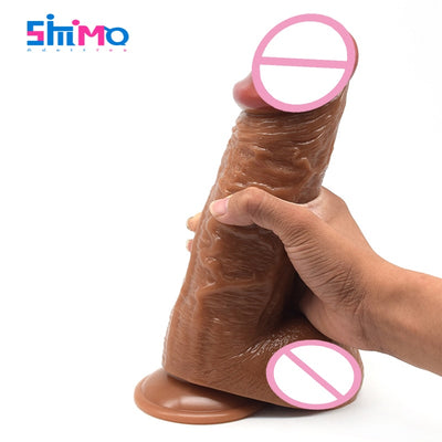 Realistic Dildo Huge Penis Sucker Adult Toy for Woman 25*6.5 CM Big Dildos Anal Sex No Vibrator Sexo Shop