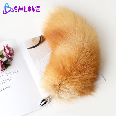 Separable Anal Plug Real Fox Tail Cosplay Butt Plug Anal Sex Tail Adult Products Anal Sex Toys for Woman Couples Men Sexy Shop