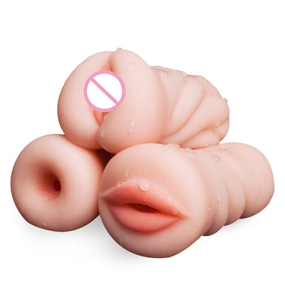 Sex Toys for Men 4D Realistic Deep Throat Male Masturbator Silicone Artificial Vagina Mouth Anal Erotic Oral Sex Masculino Toy