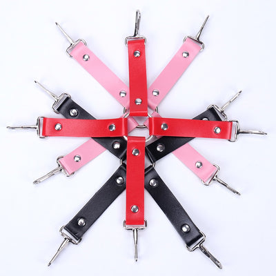 Sexy PU Leather Handcuffs Ankle Cuff Restraints SM Bondage Accessories Sex Toy Cross Buckle Bondage Accessories