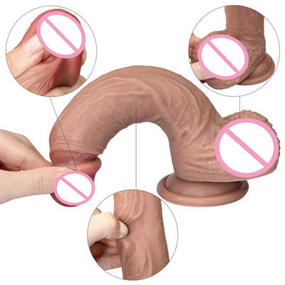 Soft Silicone Suction Cup Dildo Realistic Artificial Penis Big Thick  Strapon Dildo Dick for Lesbian Adult Sex Toys for Women.