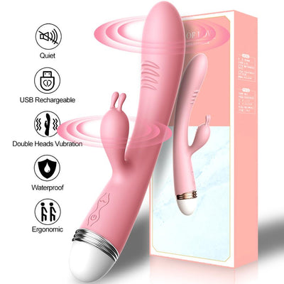 Strong Dildo Vibrator G-Spot Rabbit Vibrator Clitoris Stimulator Vaginal Pussy Massager Sex Toys for Women Female Masturbation