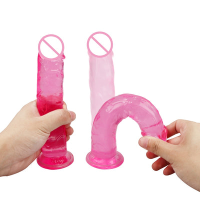 Strong Suction Cup Dildo Toy for Adult Erotic Soft Jelly Dildo Anal Butt Plug Realistic Penis G-spot Orgasm Sex Toys for Woman
