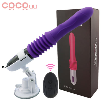 Thrusting Dildo Vibrator Automatic G Spot Vibrator with Suction Cup Sex Toy for Women Hand-Free Sex Fun Anal Vibrator for Orgasm