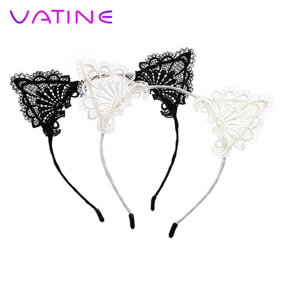 Lace Headband Sexy Cat Ears Roleplay for Women Lesbian SM Bondage Sex Toys for Couples