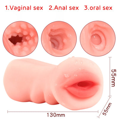 Vagina for Men Toy Sex Toys 4D Realistic Deep Throat Male Masturbator Silicone Artificial Vagina Mouth Anal Oral Sex Erotic 2020