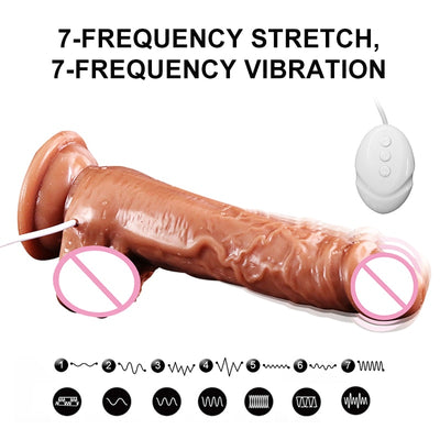 Wireless Vibrator Telescopic for Women Huge Dildos Vibrador Heating Skin Feeling Realistic Penis Super Huge Big Dildo