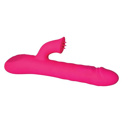 Adam & Eve - Eve's Thrusting Rotating Rabbit Flicker Dual Stimulator Rabbit Vibrator (Pink)