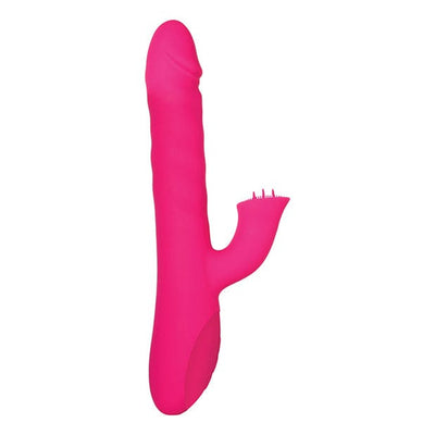 Adam & Eve - Eve's Thrusting Rotating Rabbit Flicker Dual Stimulator Rabbit Vibrator (Pink)