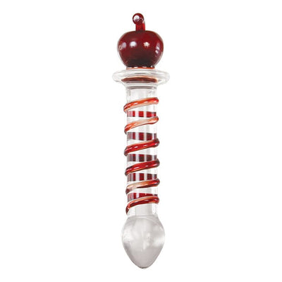 Adam & Eve - Eve's Twisted Crystal Glass Dildo (Red)