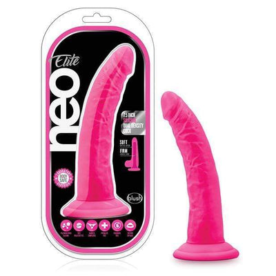 Blush Novelties - Neo Elite Silicone Dual Density Cock 7.5" (Pink)