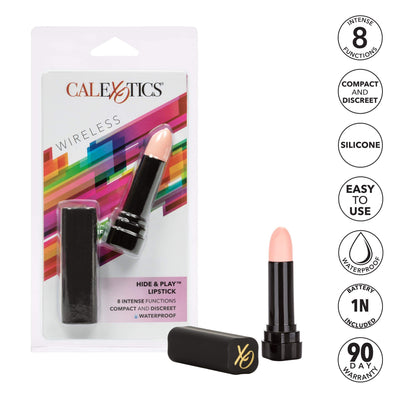 California Exotics - Hide and Play Wireless Discreet Lipstick Vibrator (Black)