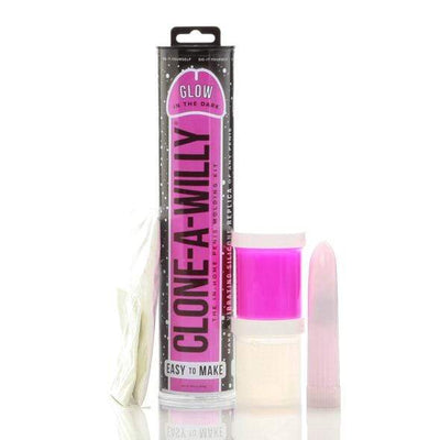 Clone A Willy - Glow in the Dark Vibrating Penis Molding Kit (Neon Pink)