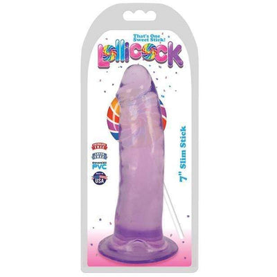 Curve Novelties - Lollicock Slim Stick Dildo 7" (Grape Ice)