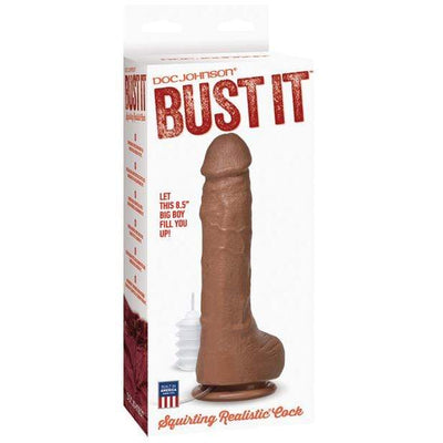 Doc Johnson - Bust It Squirting Realistic Cock (Brown)