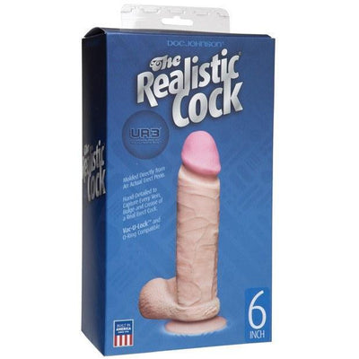 Doc Johnson - The Realistic Ultraskyn Cock with Balls 6" (Beige)