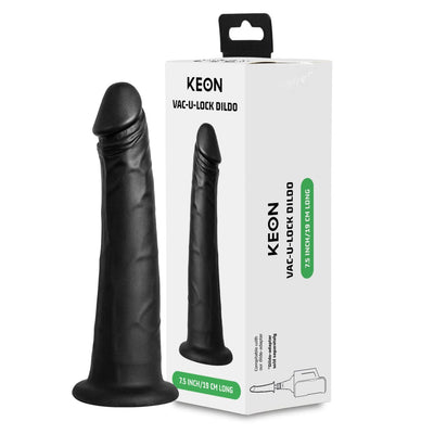 Kiiroo - Keon Vac U Lock Realistic Dildo 7.5" (Black)