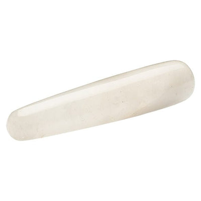 La Gemmes - Wand Clear Quartz Gemstone Dildo (White)
