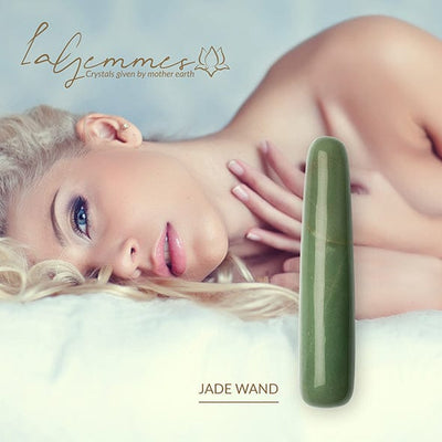 La Gemmes - Wand Jade Gemstone Dildo (Green)