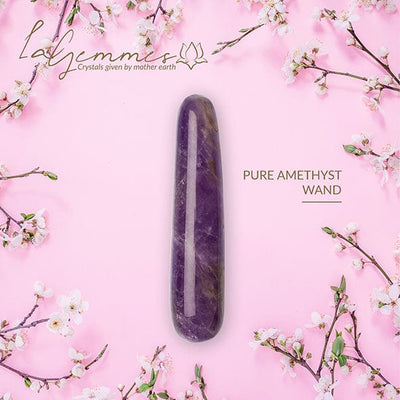 La Gemmes - Wand Pure Amethyst Gemstone Dildo (Purple)