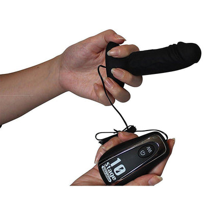 Love Factor - Backfire 10 Anus Vibrating Cock (Black)