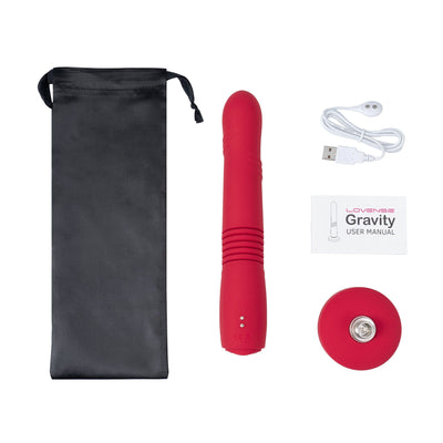 Lovense - Gravity App-Controlled Thrusting Dildo (Red)